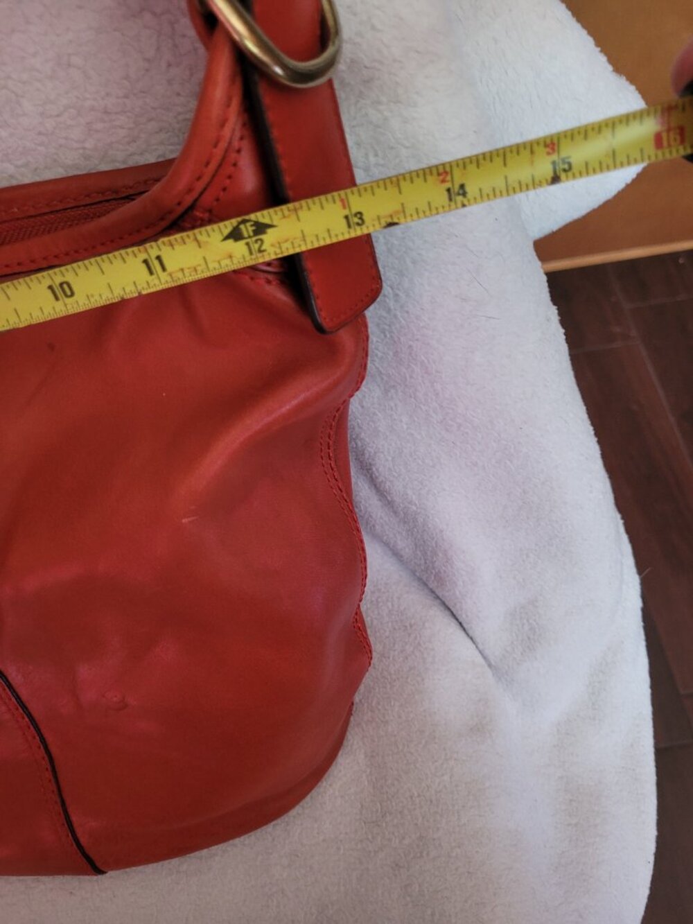 Coach Vermilliion (orangy-red) Vintage 2007 Bleecker Bucket Bag - Picture 8 of 10